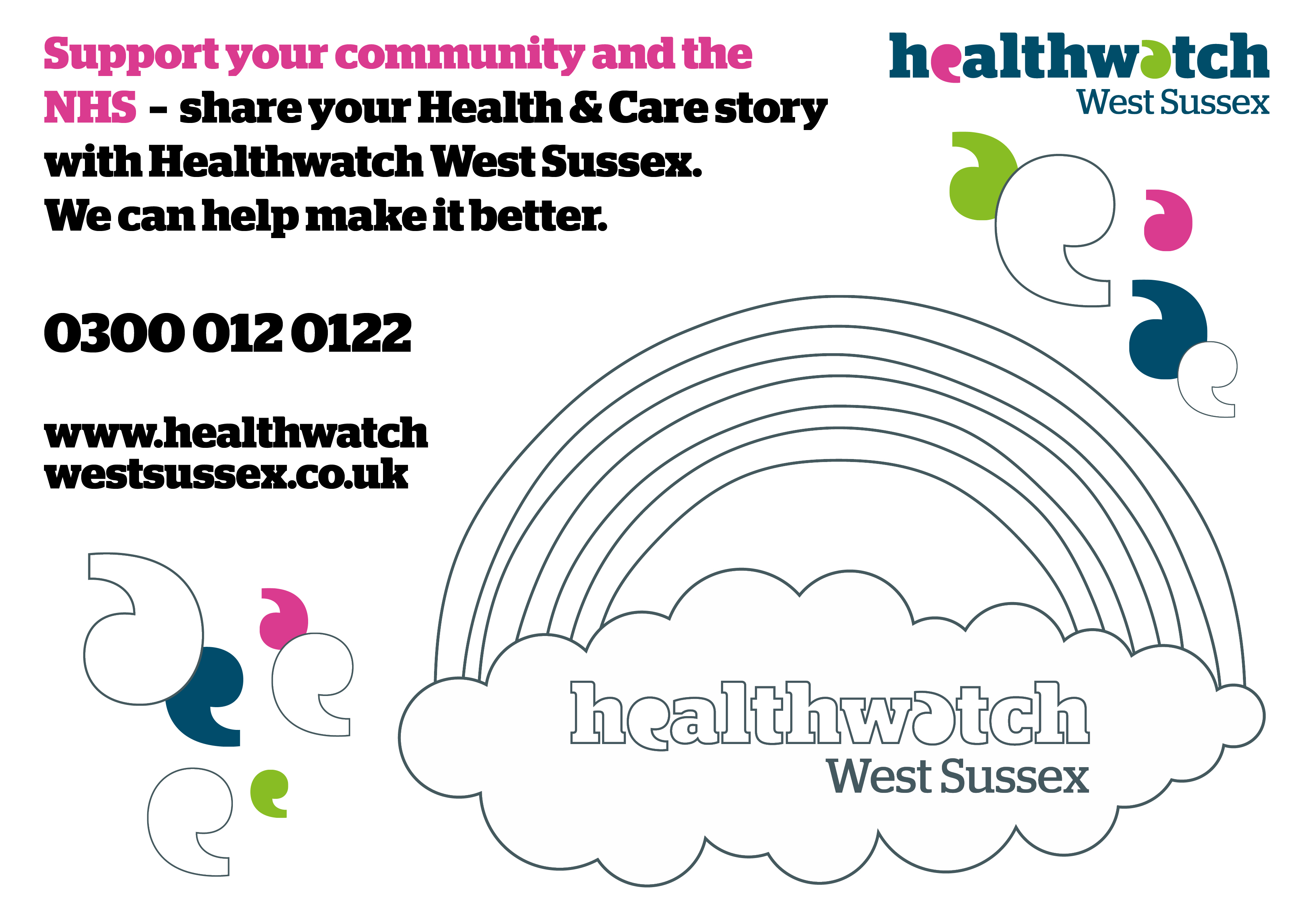 Healthwatch West Sussex Colouring in sheet for windows