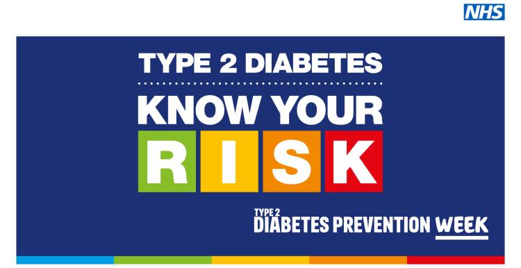 Type 2 Diabetes. Know your risk. Type 2 Diabetes Prevention Week 2024