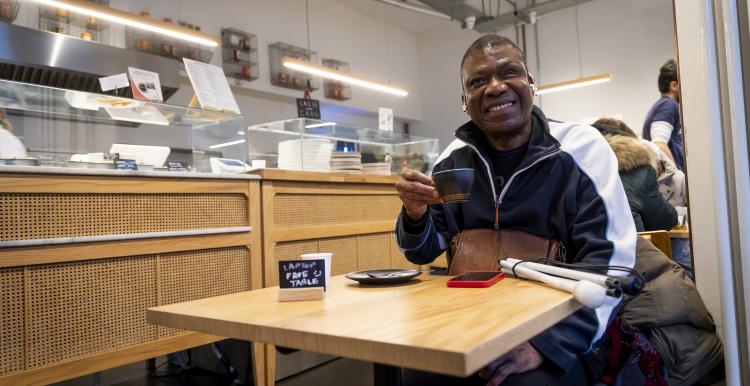 Visually impaired male  