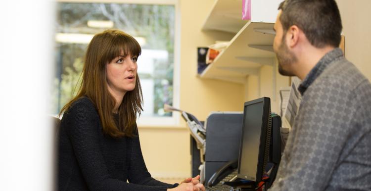 Man at GP appointment