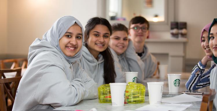 Group of friends smiling
