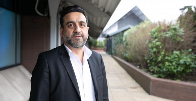 Gentleman looking at the camera