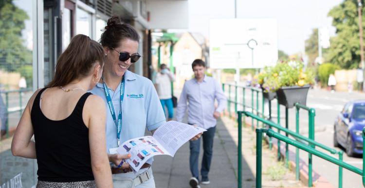 Lady talking to Healthwatch 