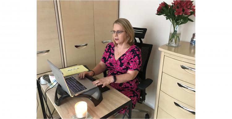 Julie Kalsi working from home