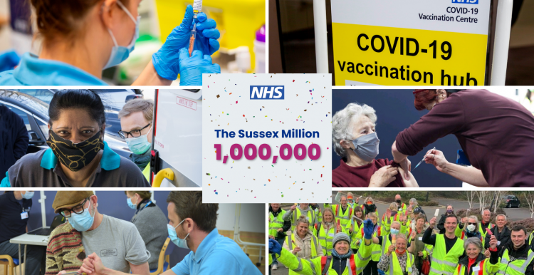 Images of people having their vaccination