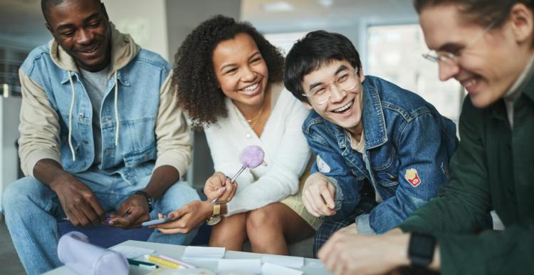 Group of people chatting 