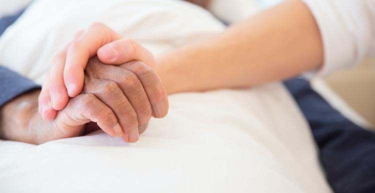 Holding hands caring way