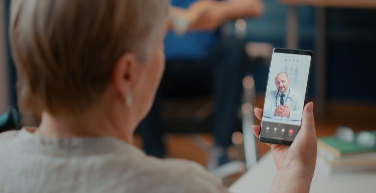 Online video call with a doctor