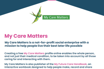 Spotlight report: My Care Matters