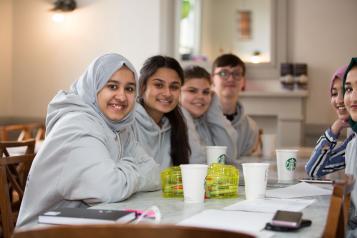 Group of friends smiling