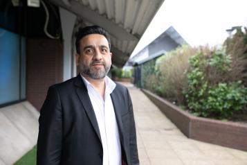 Gentleman looking at the camera