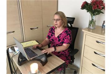 Julie Kalsi working from home
