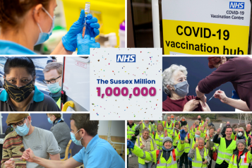 Images of people having their vaccination