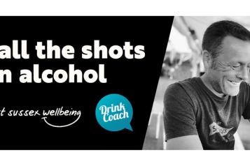 Call the Shots on Alcohol. West Sussex wellbeing. Drink coach. 