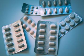 Packs of tablets, medication