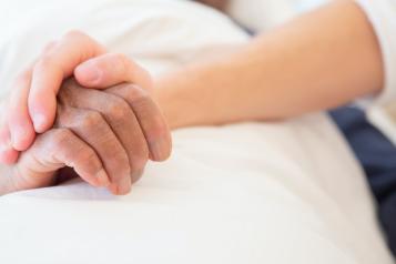 Holding hands caring way