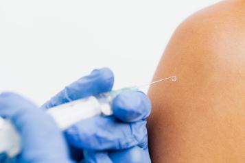 Injection in arm