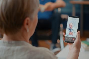 Online video call with a doctor