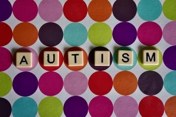 Letters spelling 'autism'