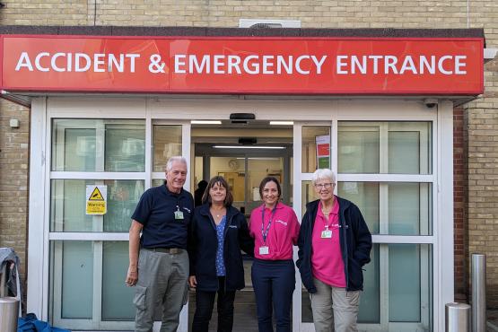 Volunteers at an Enter and View visit