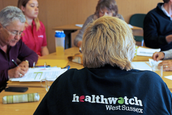 Our Healthwatch West Sussex team member talking to Healthwatch about health and social care