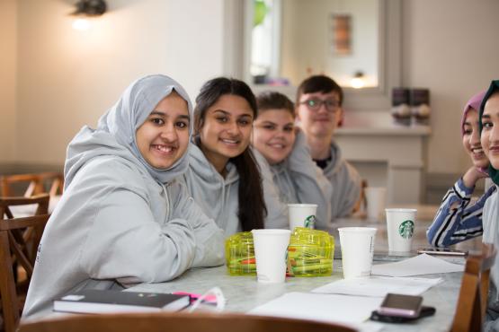 Group of friends smiling