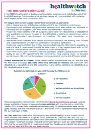 Your Experiences of NHS Satisfaction report