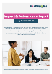 Impact and Performance Report July - September 2025 (Q2)