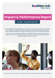 Q3 Performance and Impact report