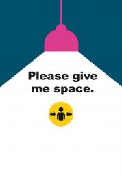 Spotlight graphic with the 'Please Give Me Space' branding